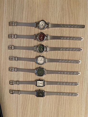 Minimal vintage kadın kol saati hasır kordon