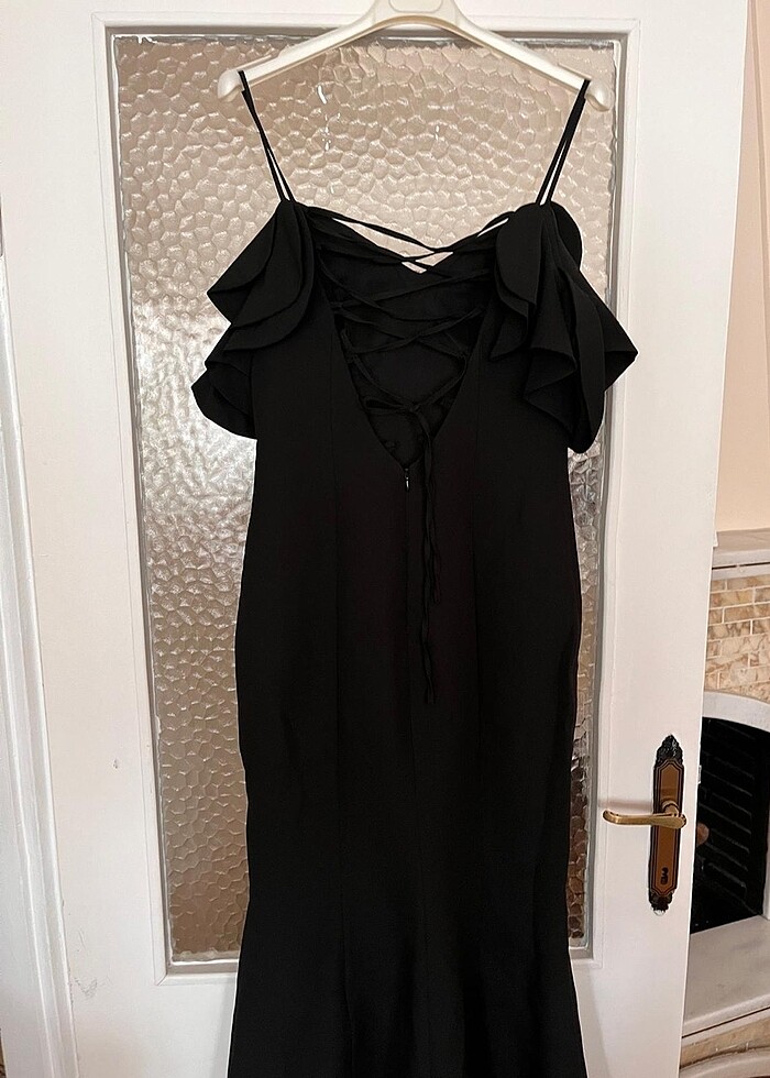 Siyah balık abiye - Görsel 2