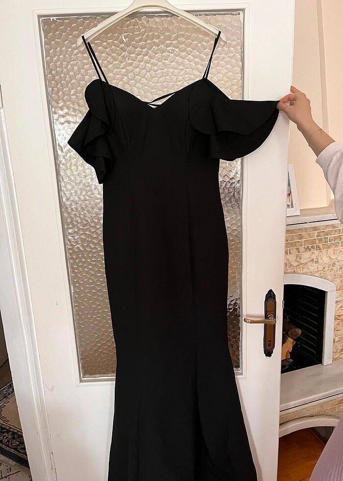 Siyah balık abiye - Görsel 3