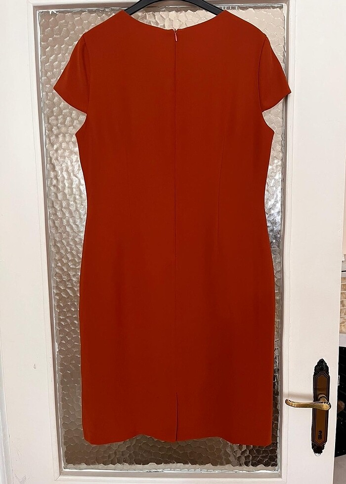 Kiremit rengi kısa abiye - Görsel 2