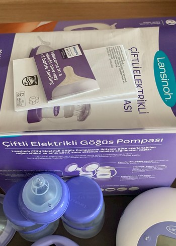 Lansinoh Çiftli Elektrikli Göğüs Pompası Mor - Görsel 5