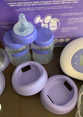 Lansinoh Çiftli Elektrikli Göğüs Pompası Mor - Görsel 3