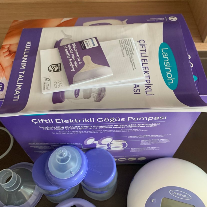 Lansinoh Çiftli Elektrikli Göğüs Pompası Mor - Görsel 5