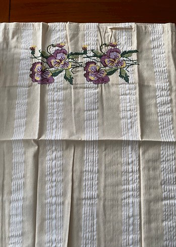 Bohem Çiçek Desenli El Nakışı yastık kılıfı - Görsel 2