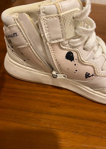 Beyaz Bağcıklı  Çocuk Spor Ayakkabı - Görsel 5