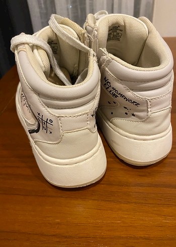 Beyaz Bağcıklı  Çocuk Spor Ayakkabı - Görsel 3