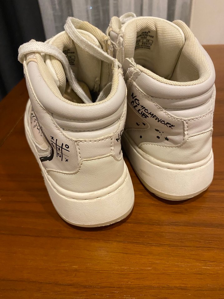 Beyaz Bağcıklı  Çocuk Spor Ayakkabı - Görsel 3