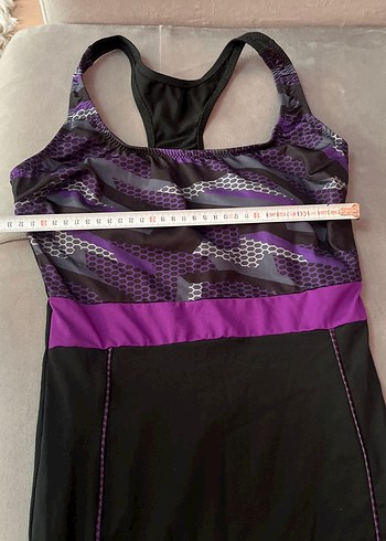 Kadın Mor Spor Kemerli Mayo - Görsel 2