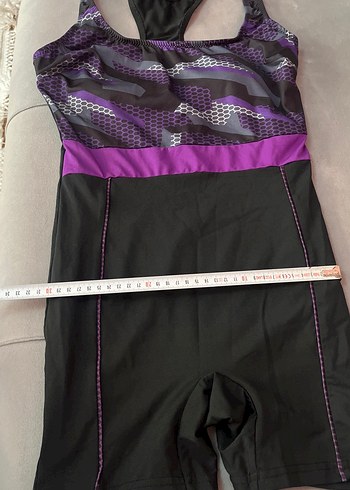 Kadın Mor Spor Kemerli Mayo - Görsel 4