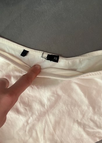 Beyaz Tek Omuz bluz - Görsel 2