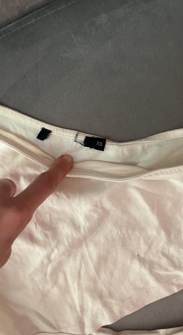 Beyaz Tek Omuz bluz - Görsel 2