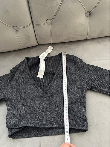 xs Beden gri Renk Crop tişört