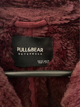 xs Beden bordo Renk pull&bear biker ceket