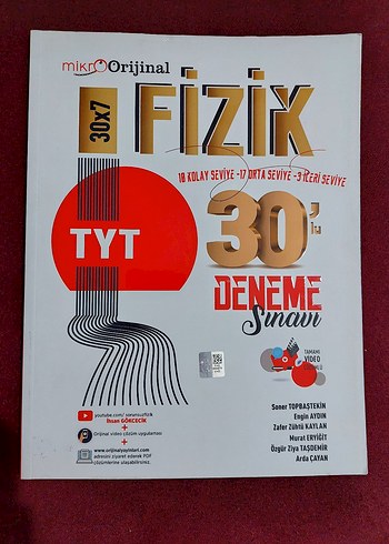 MikroOrijinal TYT Fizik 30'lu Deneme Sınavı