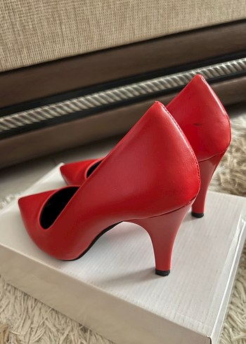 Kırmızı Stiletto Topuklu Ayakkabı - Görsel 3