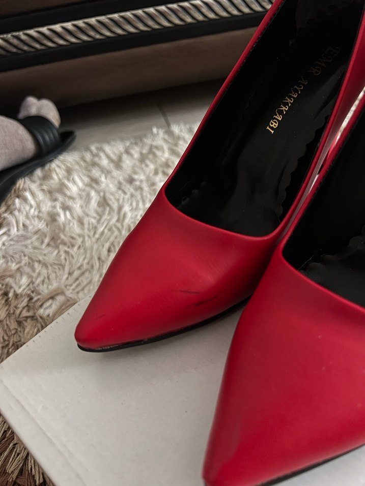 Kırmızı Stiletto Topuklu Ayakkabı - Görsel 2