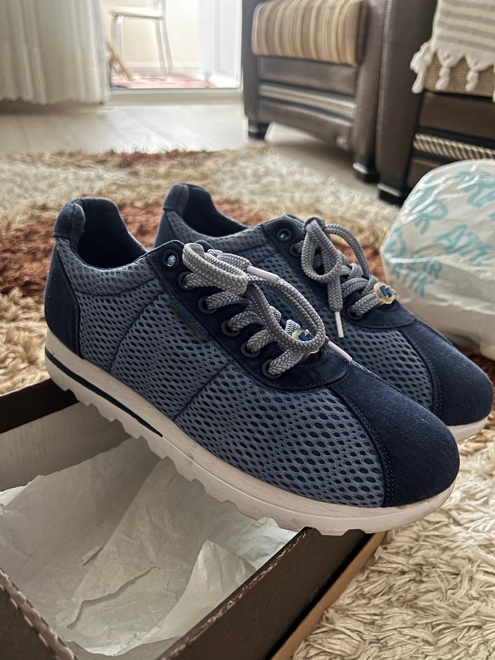 Kot Kumaşlı Kadın Dolgu Topuklu Spor Ayakkabı - Görsel 2