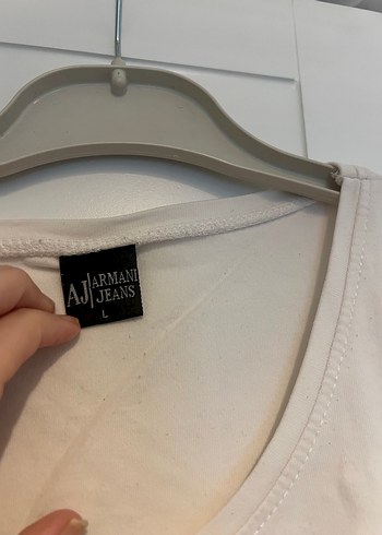 Armani Jeans Beyaz Baskılı Kolsuz Kadın Atlet - Görsel 3