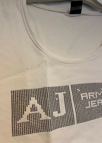 Armani Jeans Beyaz Baskılı Kolsuz Kadın Atlet - Görsel 2