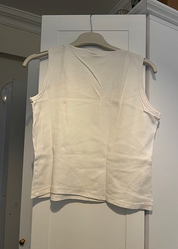 Armani Jeans Beyaz Baskılı Kolsuz Kadın Atlet - Görsel 5