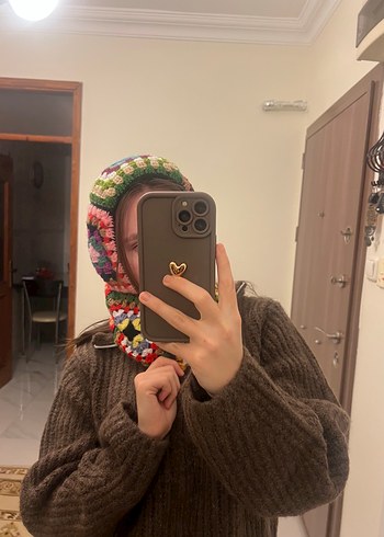 Pull and Bear Renkli Örgü Kadın balaclava