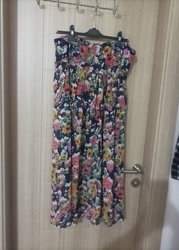 Çiçek Desenli Kadın Uzun Etek - Görsel 4