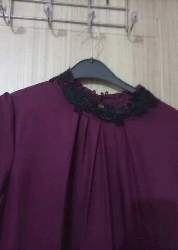 fuşya siyah elbise - Görsel 3