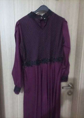 fuşya siyah elbise - Görsel 5