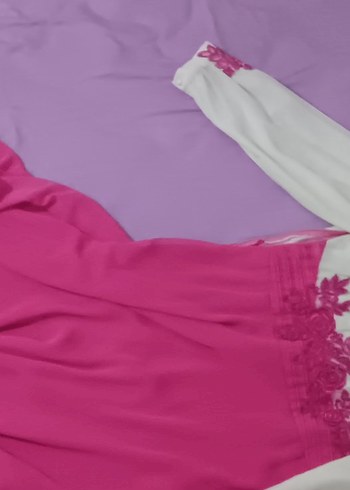 Pembe beyaz düğün elbisesi - Görsel 5