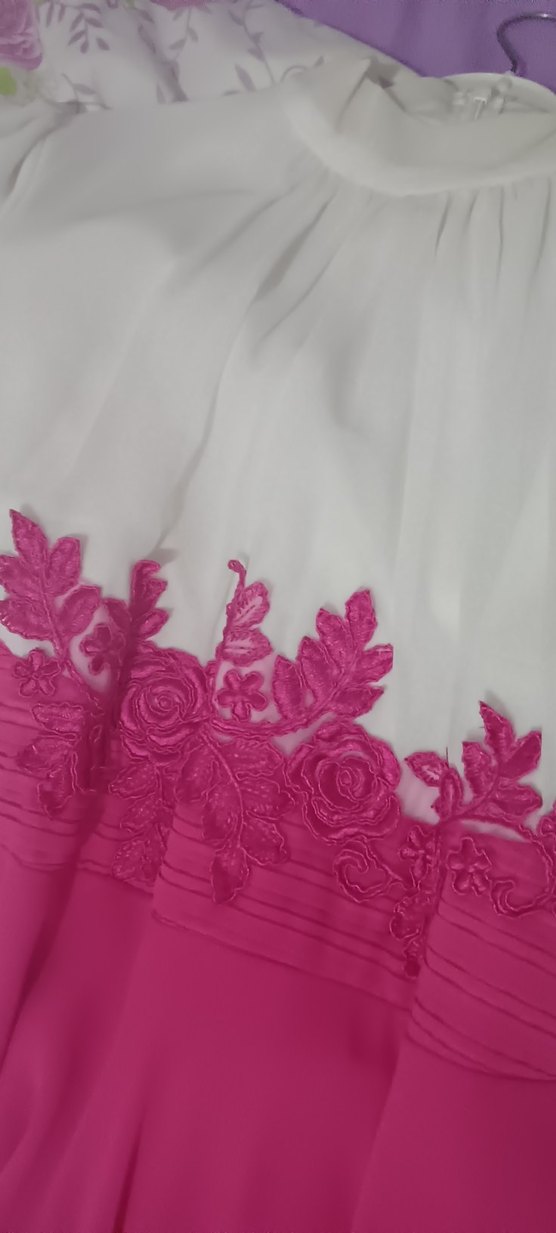 Pembe beyaz düğün elbisesi - Görsel 4