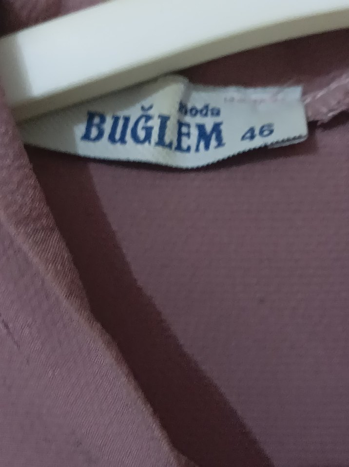 Uzun Kollu Mor Düğmeli Kadın Tunik - Görsel 4