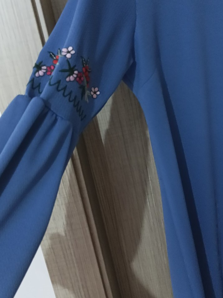 Diger Mavi Nakışlı Uzun Kollu Tunik - Görsel 2