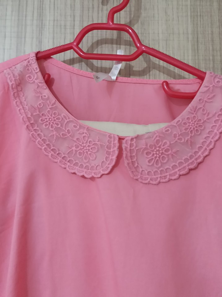 Diger Pembe Dantel Detaylı Kadın Tunik keten kumaş defakto marka - Görsel 4