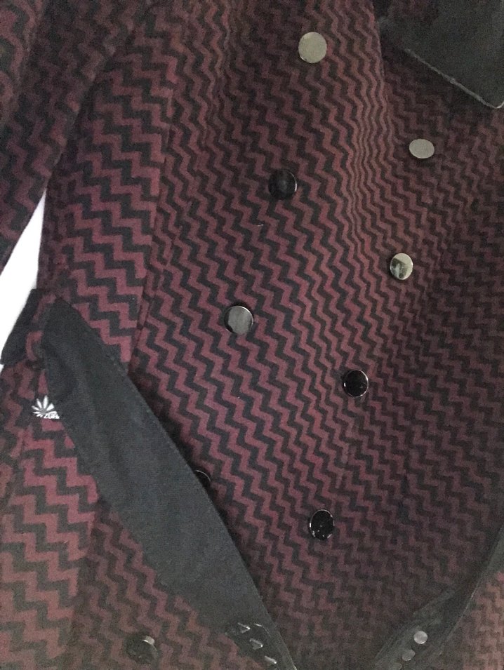 Bordo Uzun Kadın Yün Kaban - Görsel 3