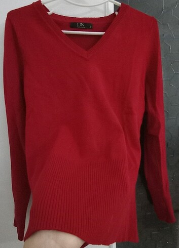 On Fashion Kırmızı triko bluz