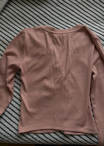 Stradivarius Pembe Düğmeli Bluz - Görsel 4