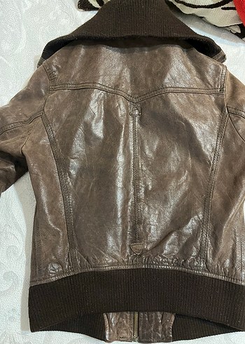 Vintage Deri Ceket - Görsel 5