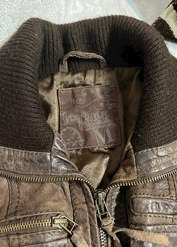 Vintage Deri Ceket - Görsel 4