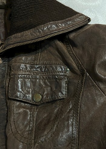 Vintage Deri Ceket - Görsel 7