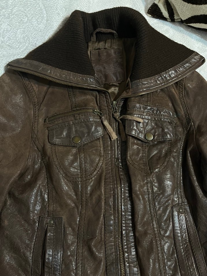Vintage Deri Ceket - Görsel 2