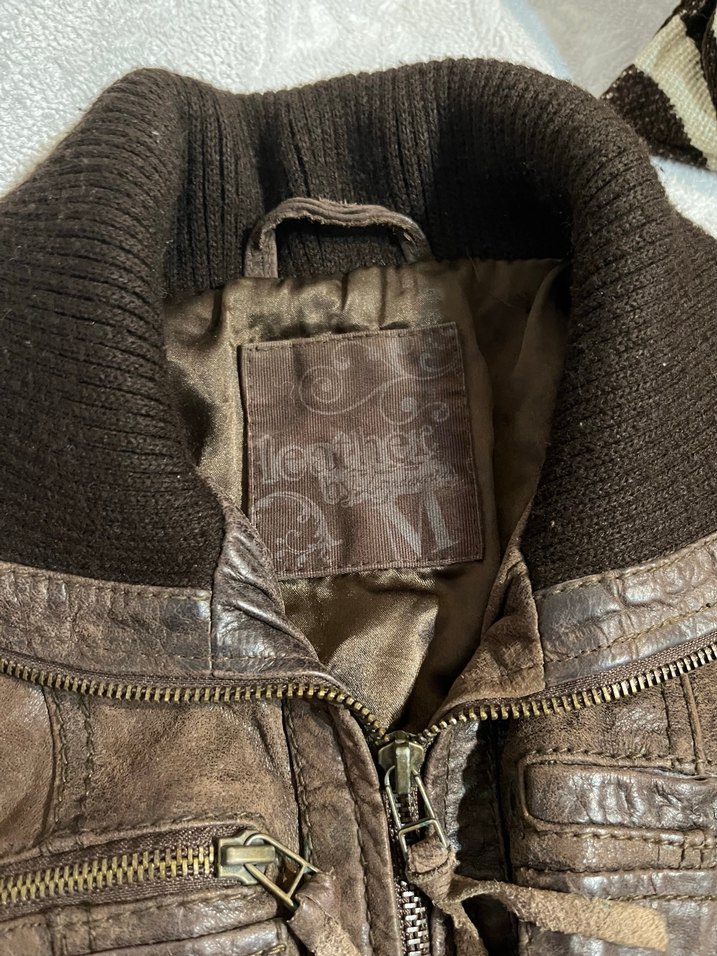 Vintage Deri Ceket - Görsel 4