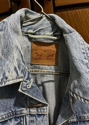 Levis Düğmeli Kolsuz Mavi Denim Ceket - Görsel 3