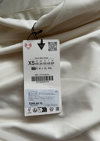 Zara Beyaz Drapeli Straplez Midi Elbise - Görsel 6