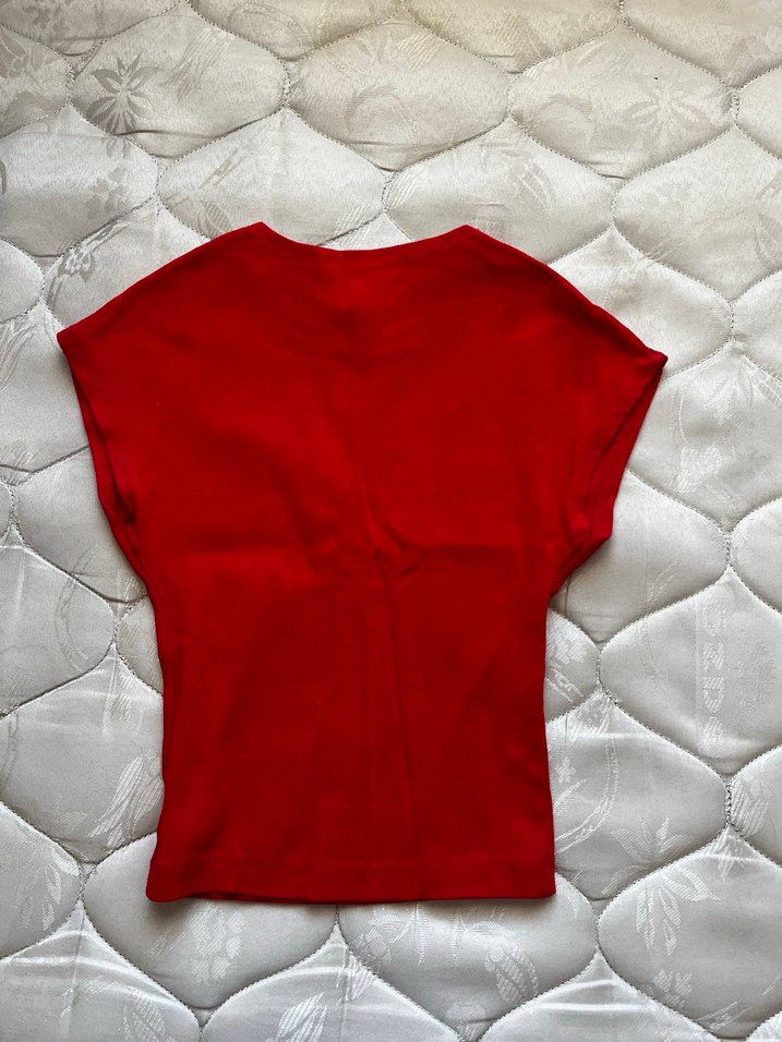 Kırmızı Kısa Kollu Tişört - Görsel 3