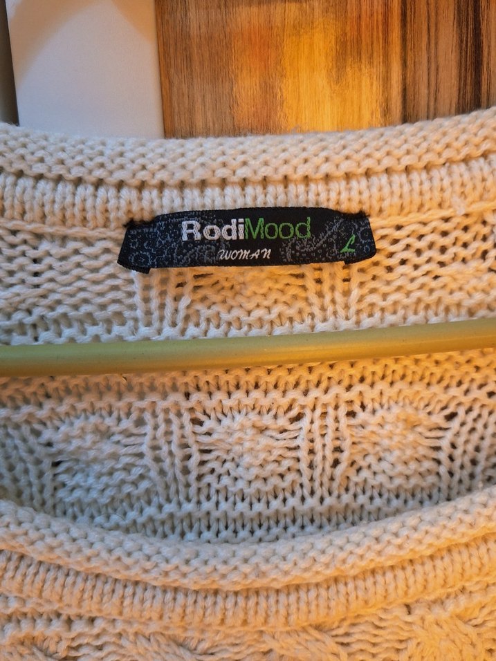 Bej Bohem Tarzı Kadın Triko Kazak - Görsel 3