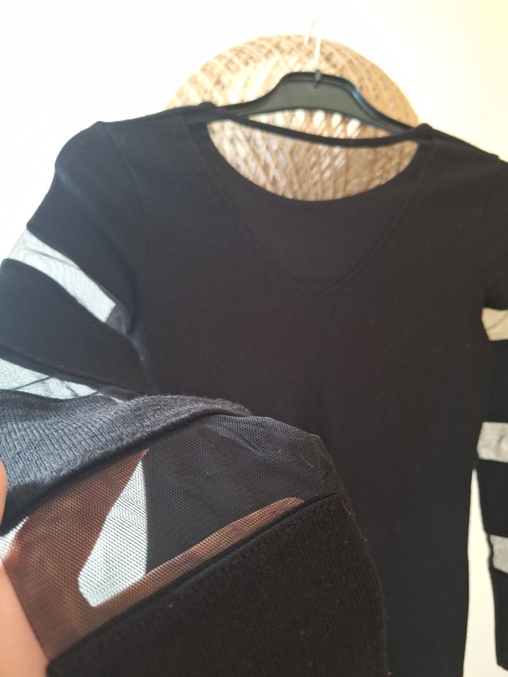 #Dantel Detaylı #Siyah #Mini #Elbise - Görsel 3