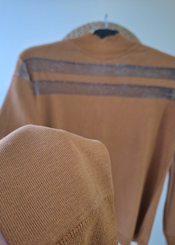 #Kahverengi #Çizgili #yarıboğazlı #Kazak - Görsel 4