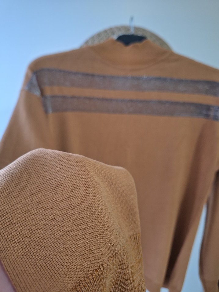 #Kahverengi #Çizgili #yarıboğazlı #Kazak - Görsel 4