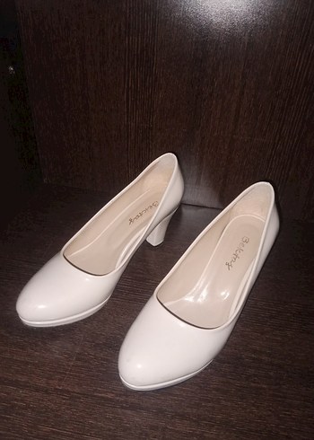 pudra Kadın Klasik Topuklu Ayakkabı - Görsel 3