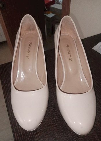 pudra Kadın Klasik Topuklu Ayakkabı - Görsel 6